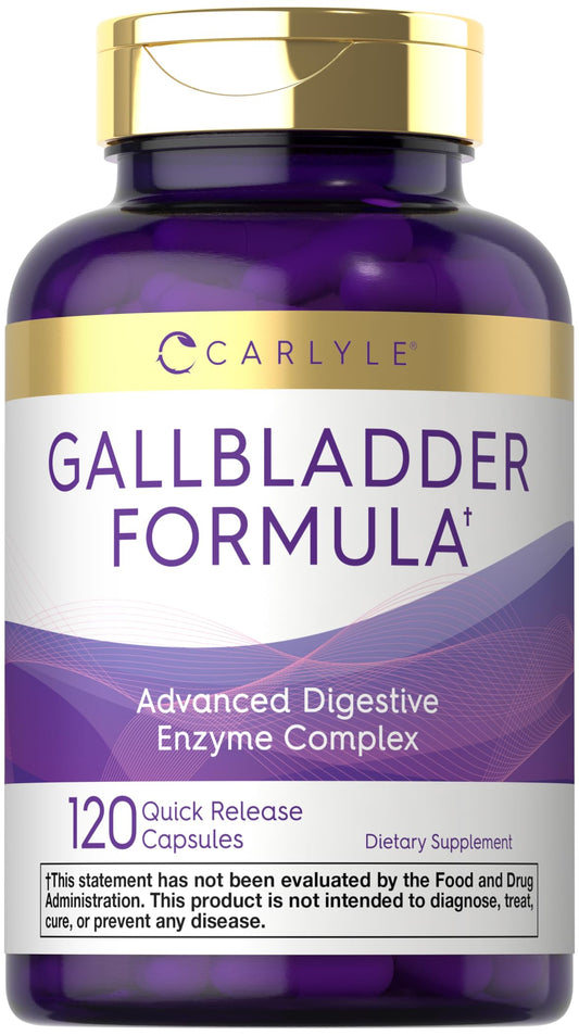 Carlyle Gallbladder Formula bottle label with 120 capsules