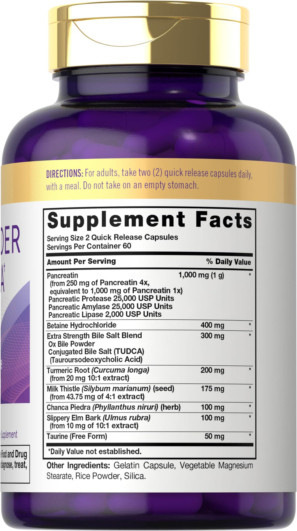 Close-up of Carlyle Gallbladder Formula capsules
