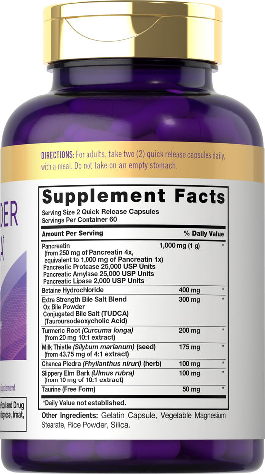 Close-up of Carlyle Gallbladder Formula capsules