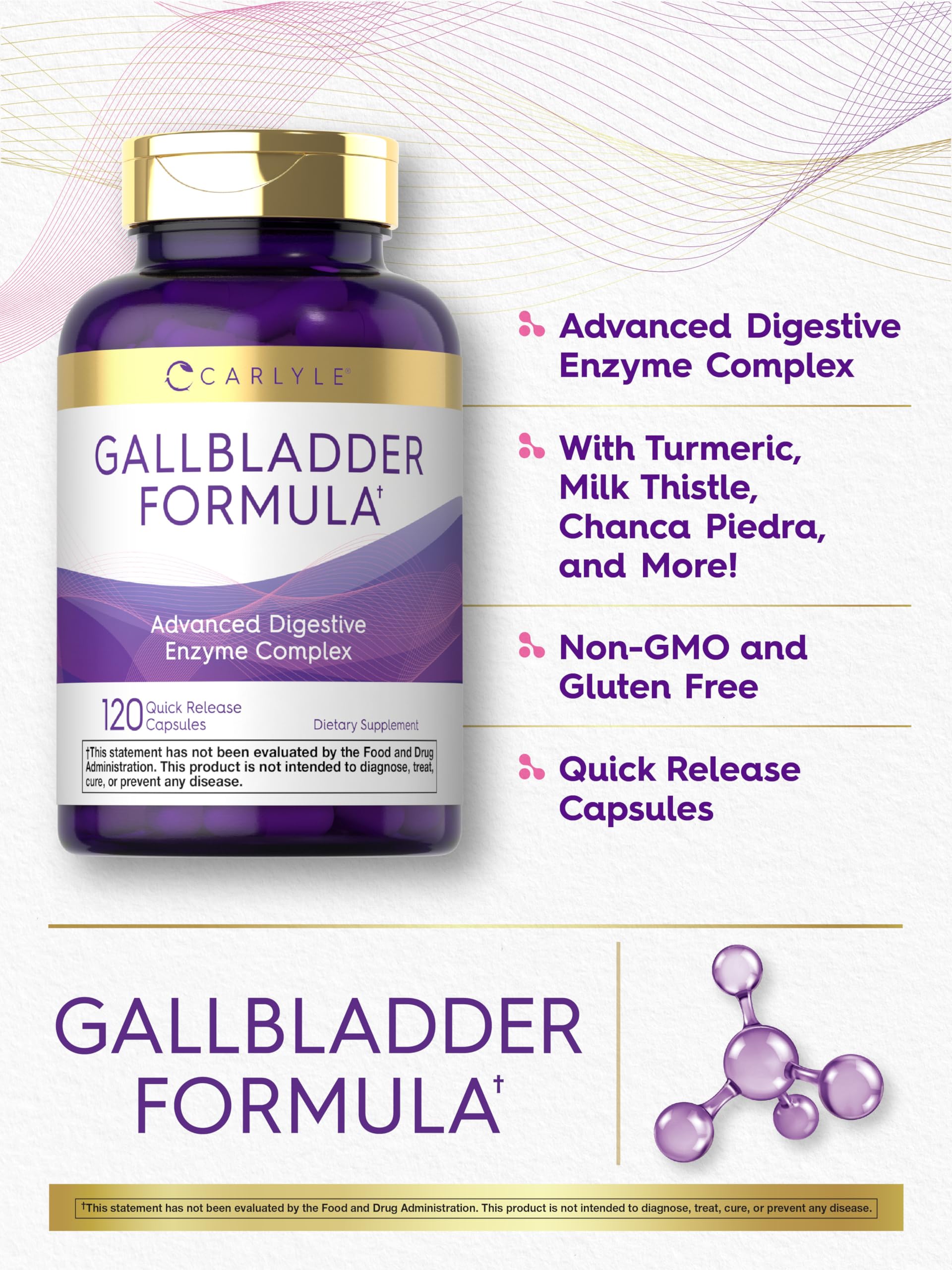 Supplement facts panel for Carlyle Gallbladder Formula