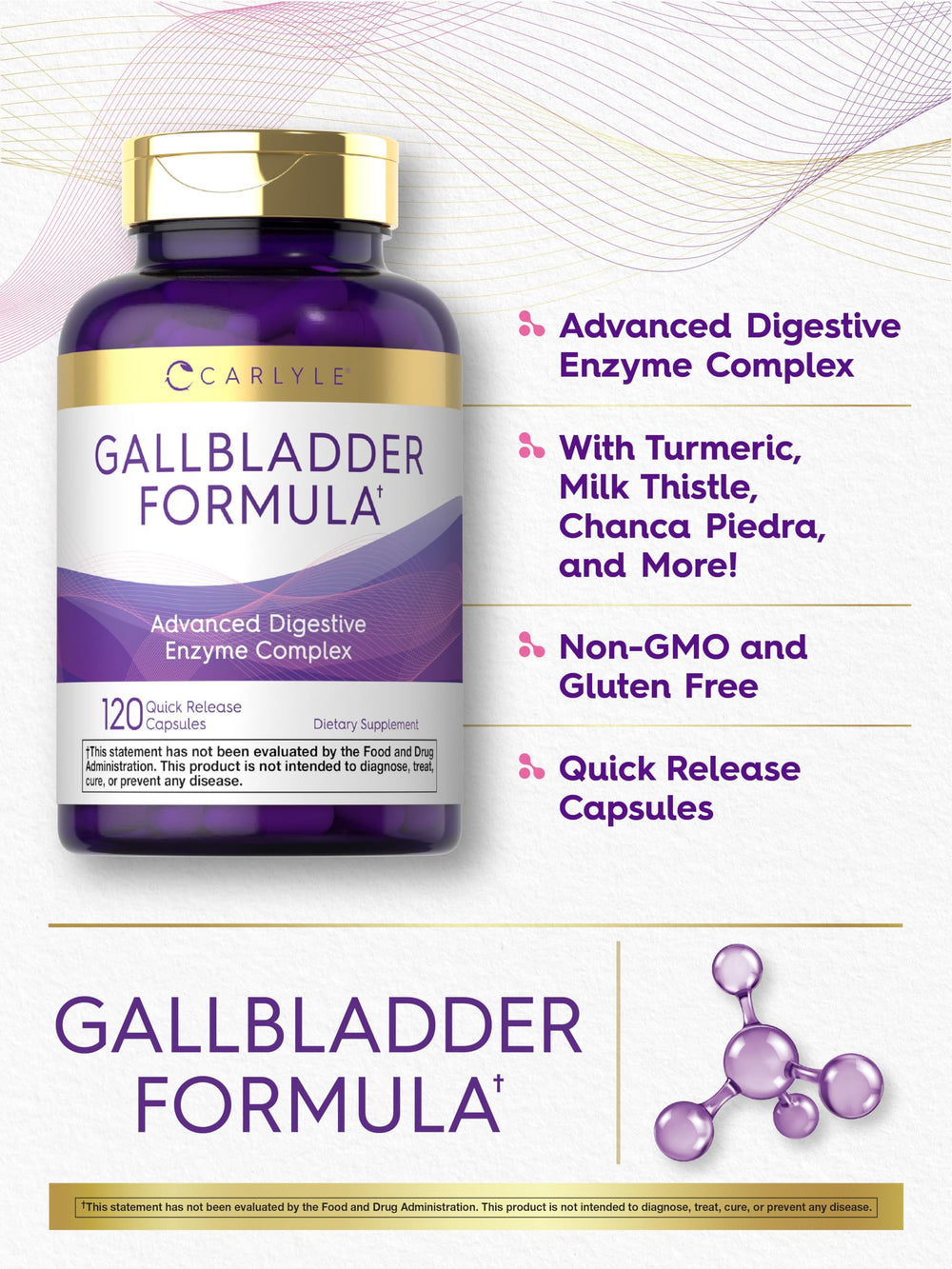 Supplement facts panel for Carlyle Gallbladder Formula