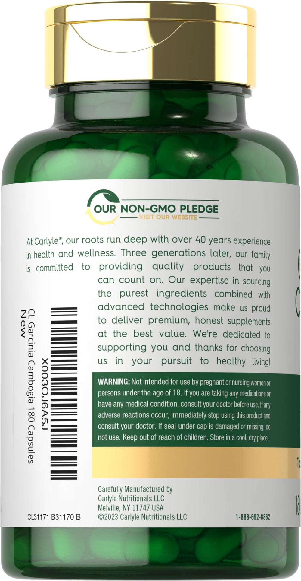 Non-GMO and Gluten Free statement on label
