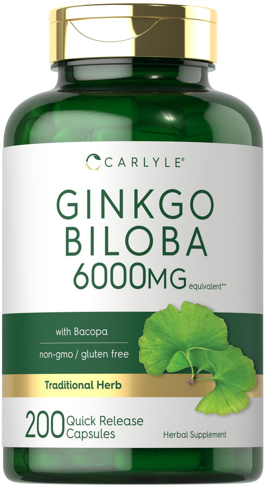 Carlyle Ginkgo Biloba pills bottle label