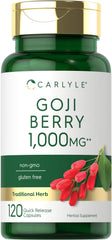 Carlyle Goji Berry 1000mg bottle and capsules