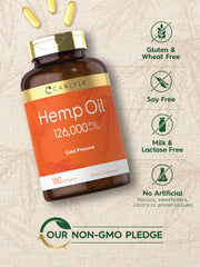 Nutritional information and ingredients for Carlyle Hemp Oil Capsules