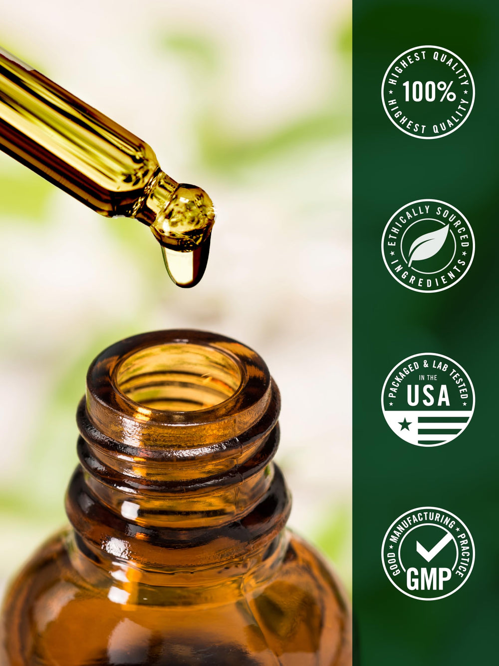 Laboratory tested quality seal and purity guarantee