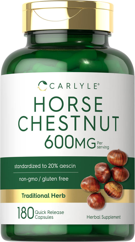 Carlyle Horse Chestnut Extract bottle - 600 mg, 180 capsules (hero image)