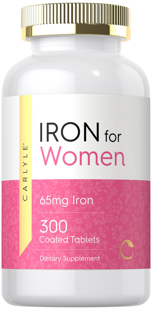 Carlyle Iron Supplement for Women 65mg bottle front