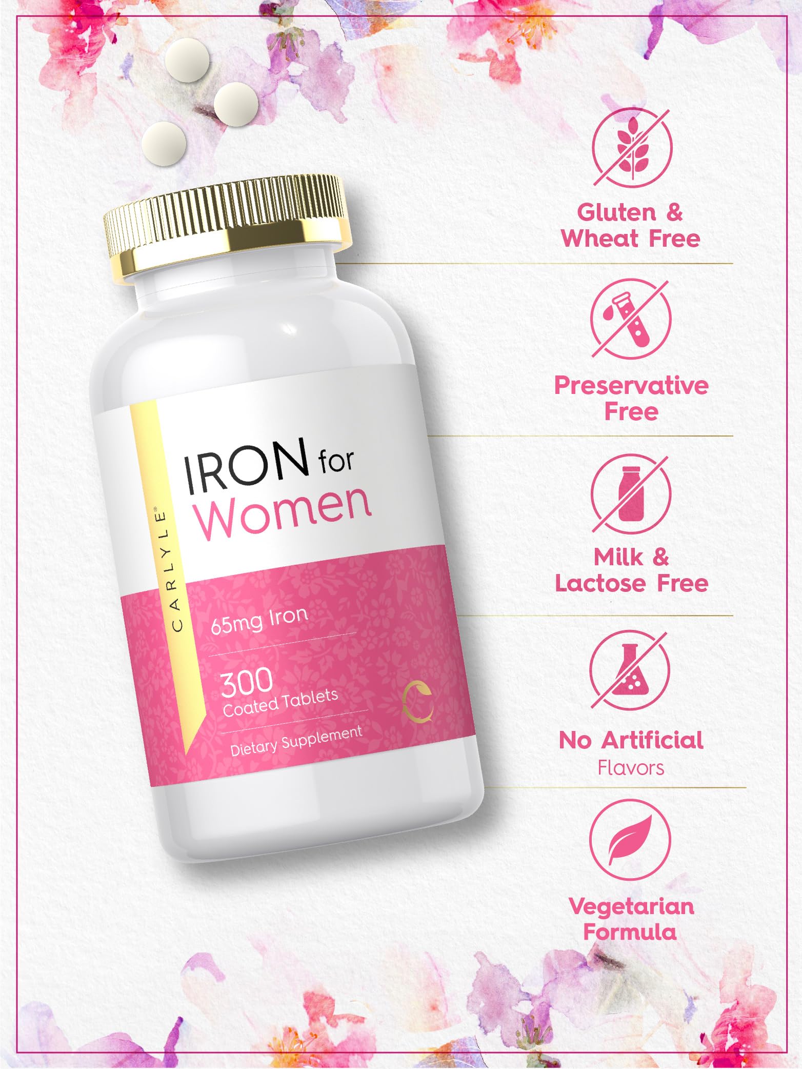 Vegetarian-friendly Carlyle iron supplement