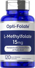 Bottle of Carlyle L-Methylfolate 15mg 120 capsules