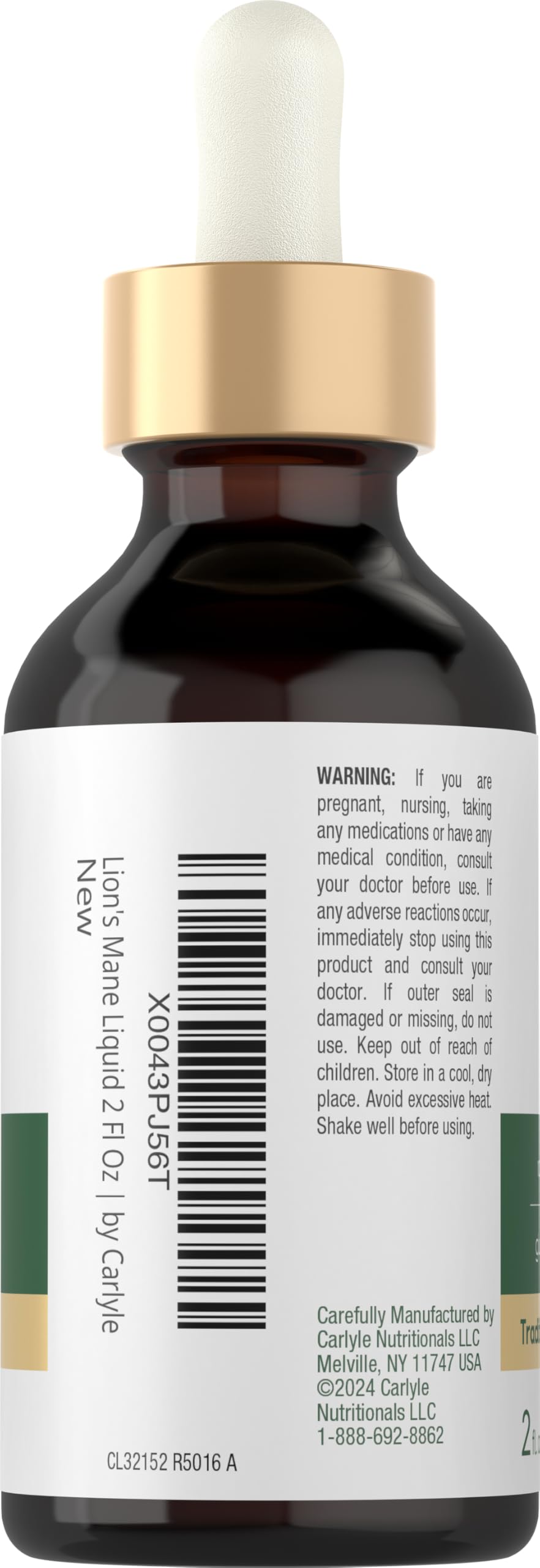 Dropper dispensing Lions Mane tincture