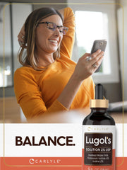 4 fl oz Lugols Iodine 2% bottle with label