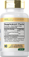 Bottle of Carlyle Lutein & Zeaxanthin 20mg 300 Softgels (Pack of 2)