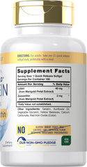 Close-up of Carlyle Lutein Zeaxanthin bottle label