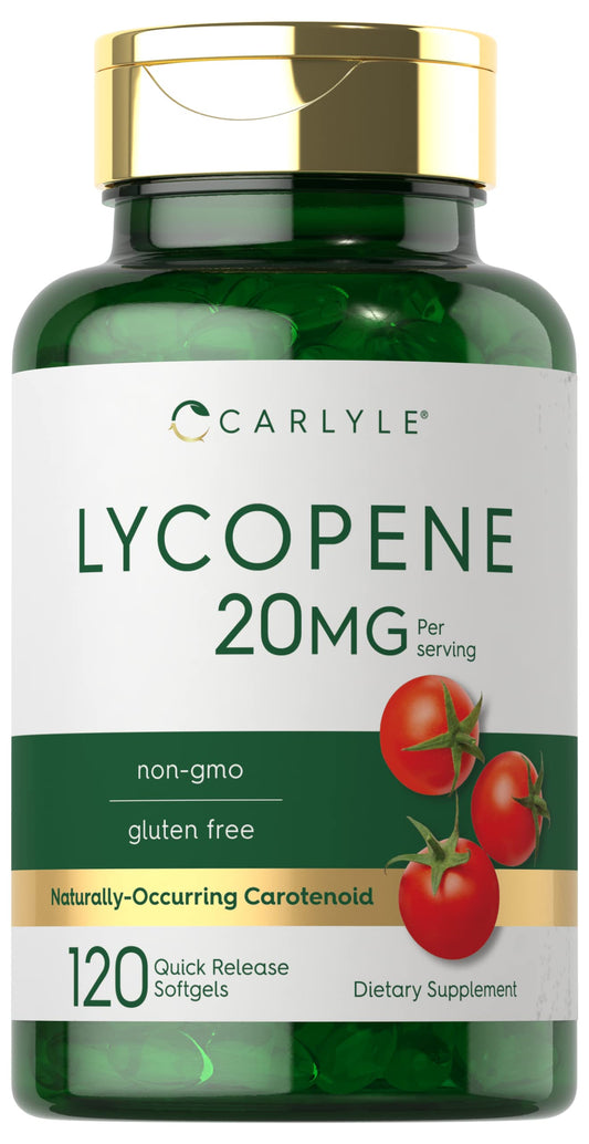 Carlyle Lycopene 20mg bottle with 120 softgels