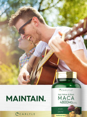 Front packaging of Carlyle Maca Root Capsules