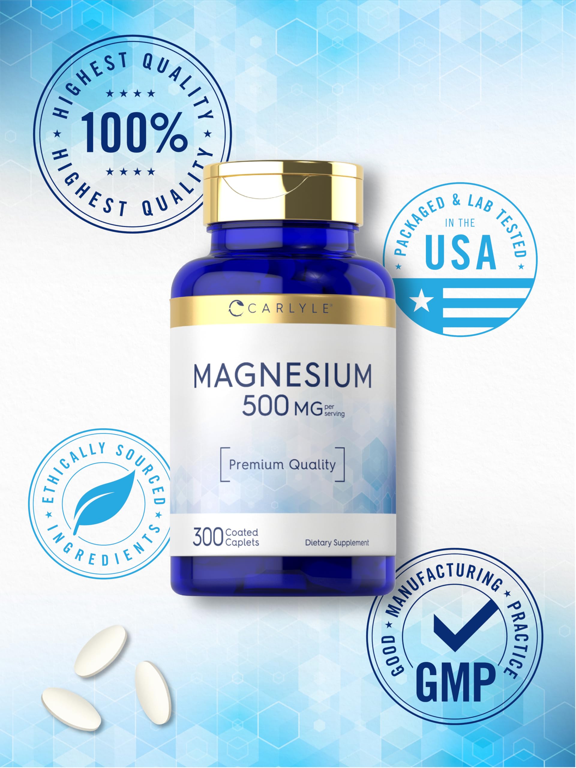 Carlyle logo on magnesium bottle label