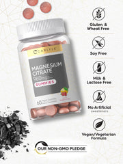 Close-up of lemon raspberry magnesium citrate gummy texture