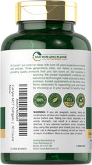 MCT Oil softgels spilled next to bottle