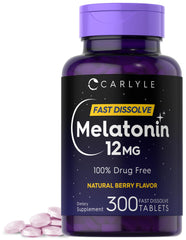Carlyle Melatonin 12 mg fast-dissolve tablets – front view
