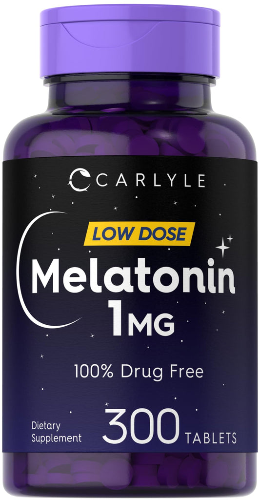 Carlyle Melatonin 1 mg bottle with 300 tablets