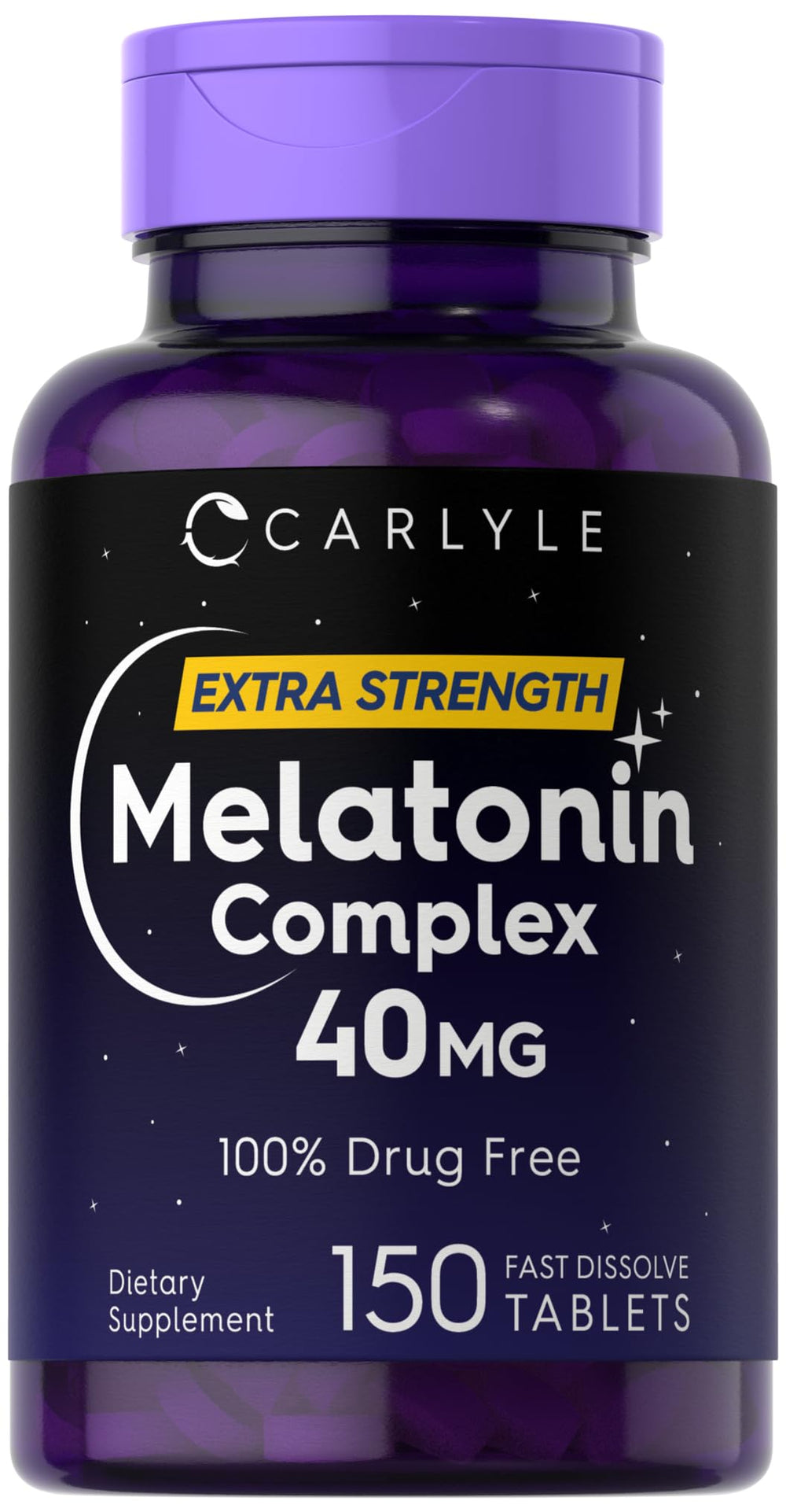 Carlyle Melatonin 40mg Complex bottle and label