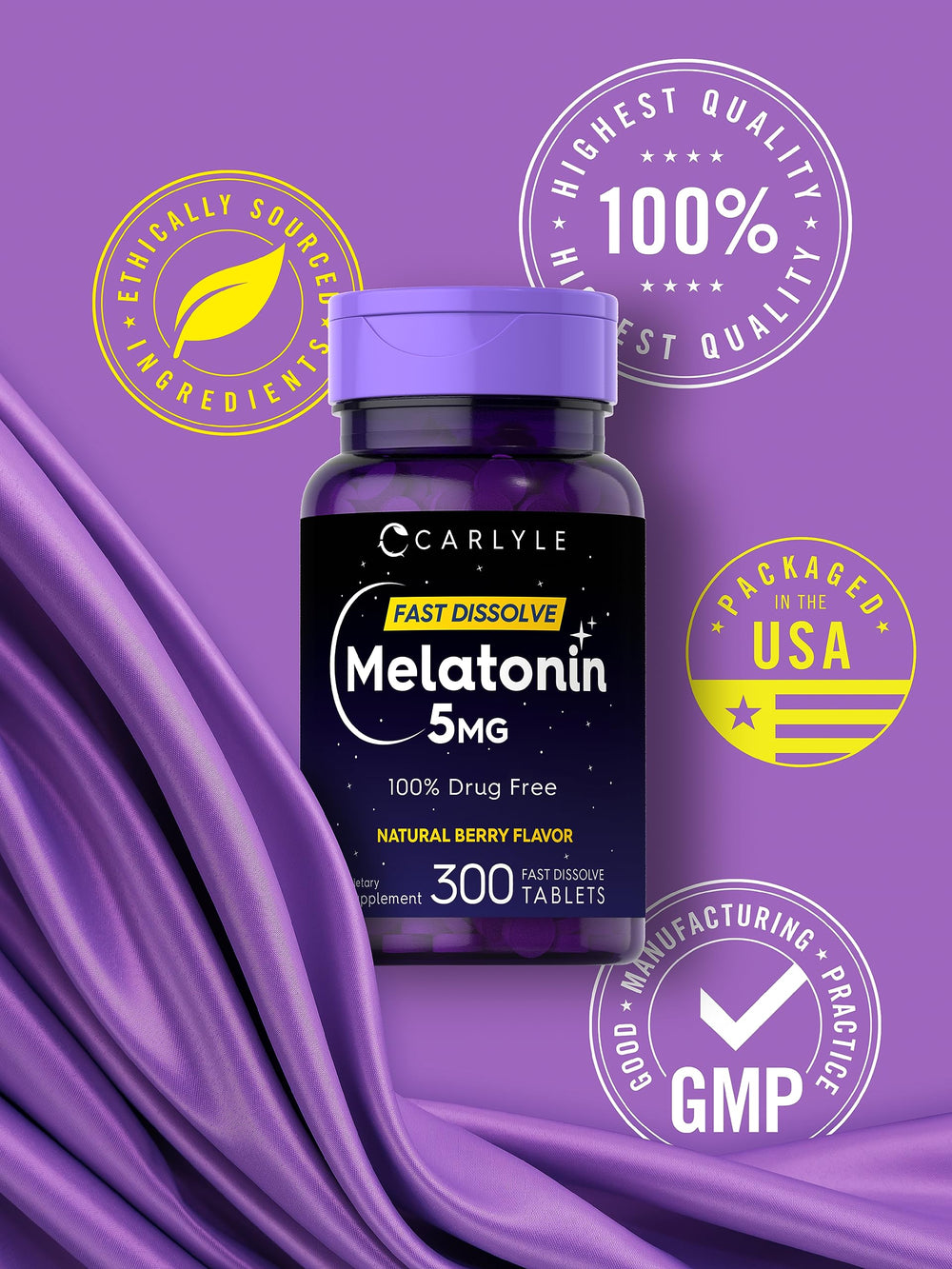 Ingredients list for Carlyle Melatonin 5 mg
