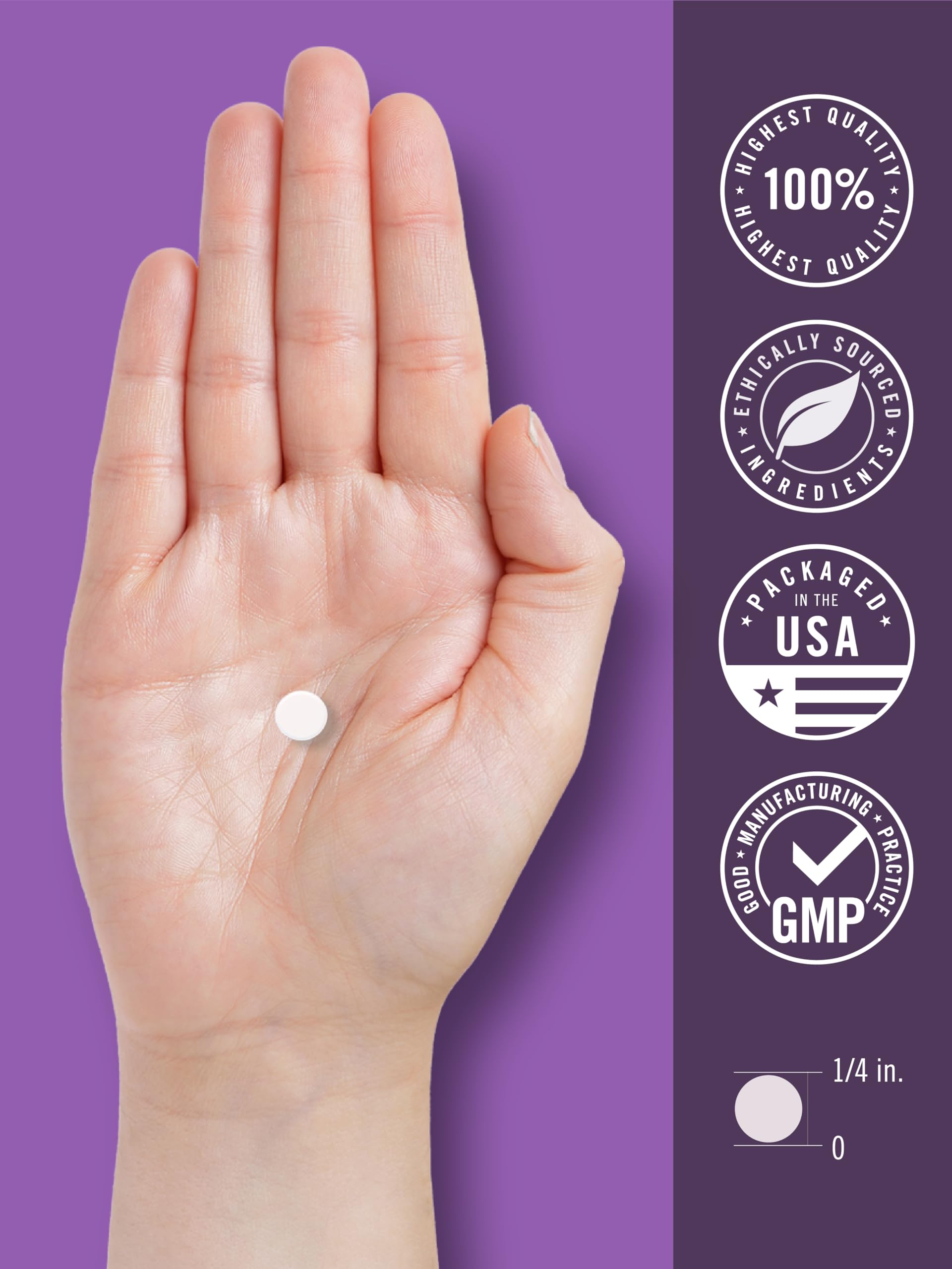 Close-up of Carlyle Melatonin 300 mcg tablets