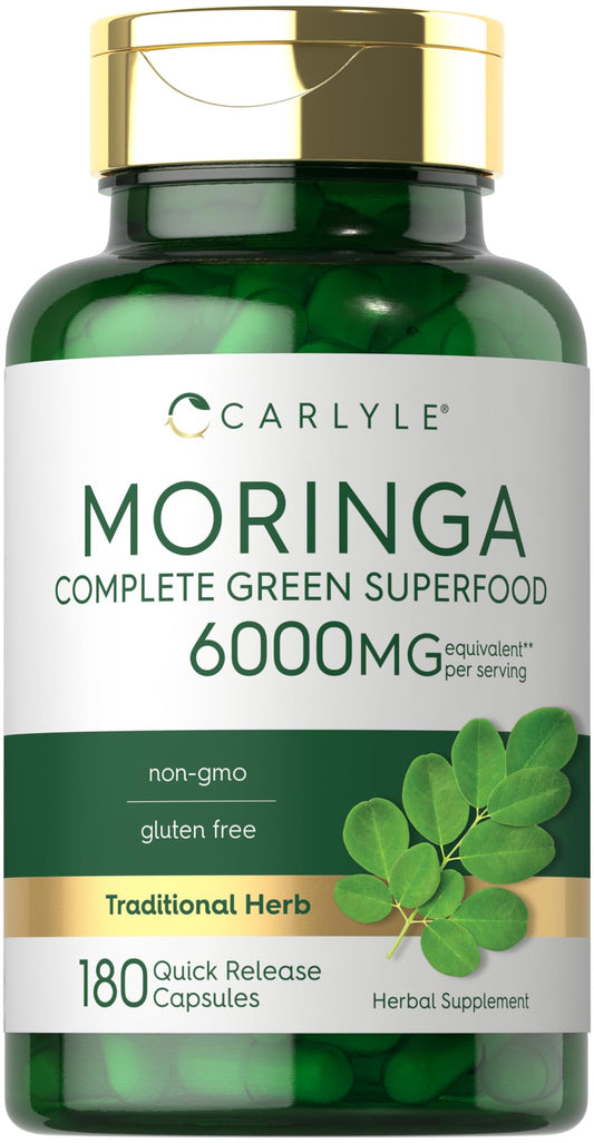 Carlyle Moringa Oleifera 180 capsules bottle
