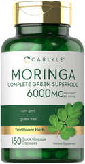 Carlyle Moringa Oleifera 180 capsules bottle