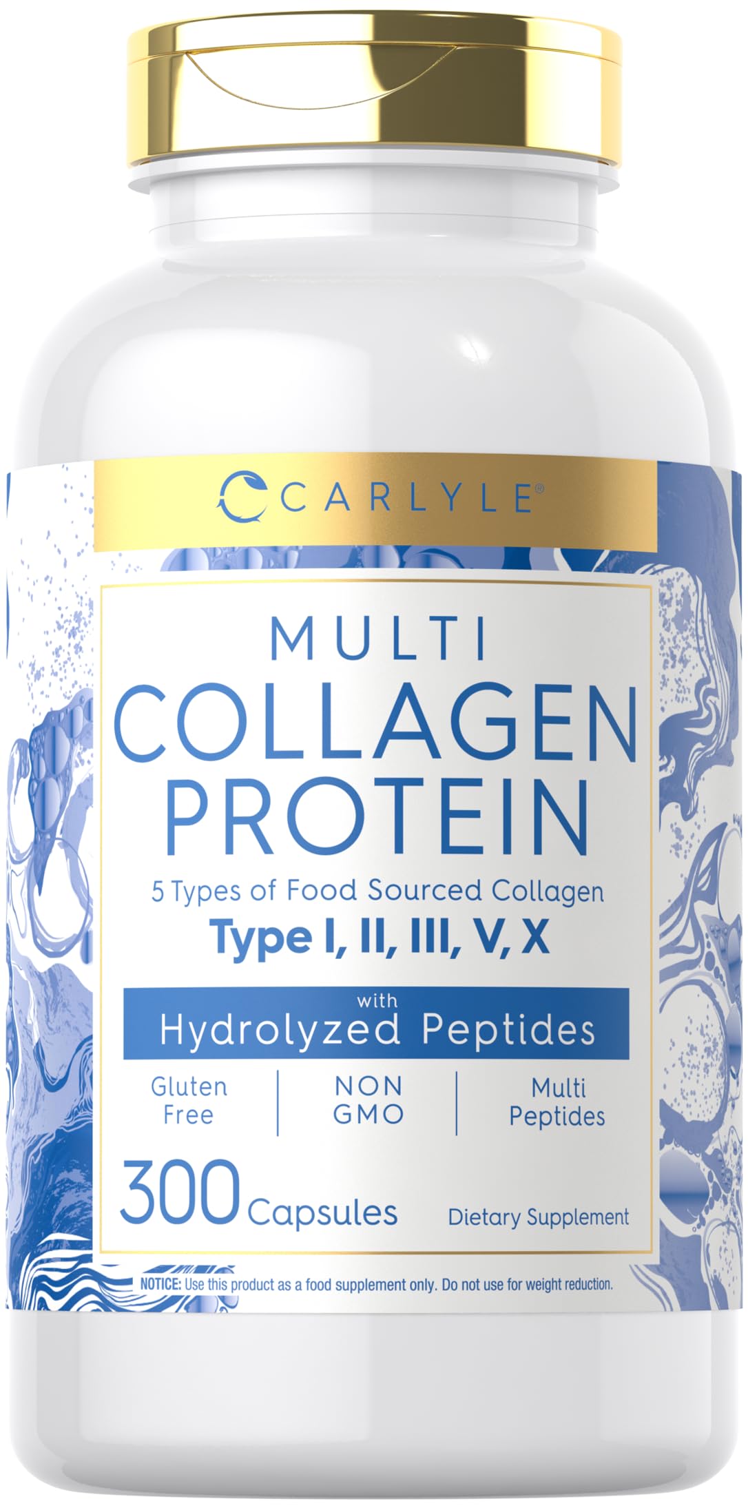 Bottle of Carlyle Multi Collagen Protein Capsules 2000mg