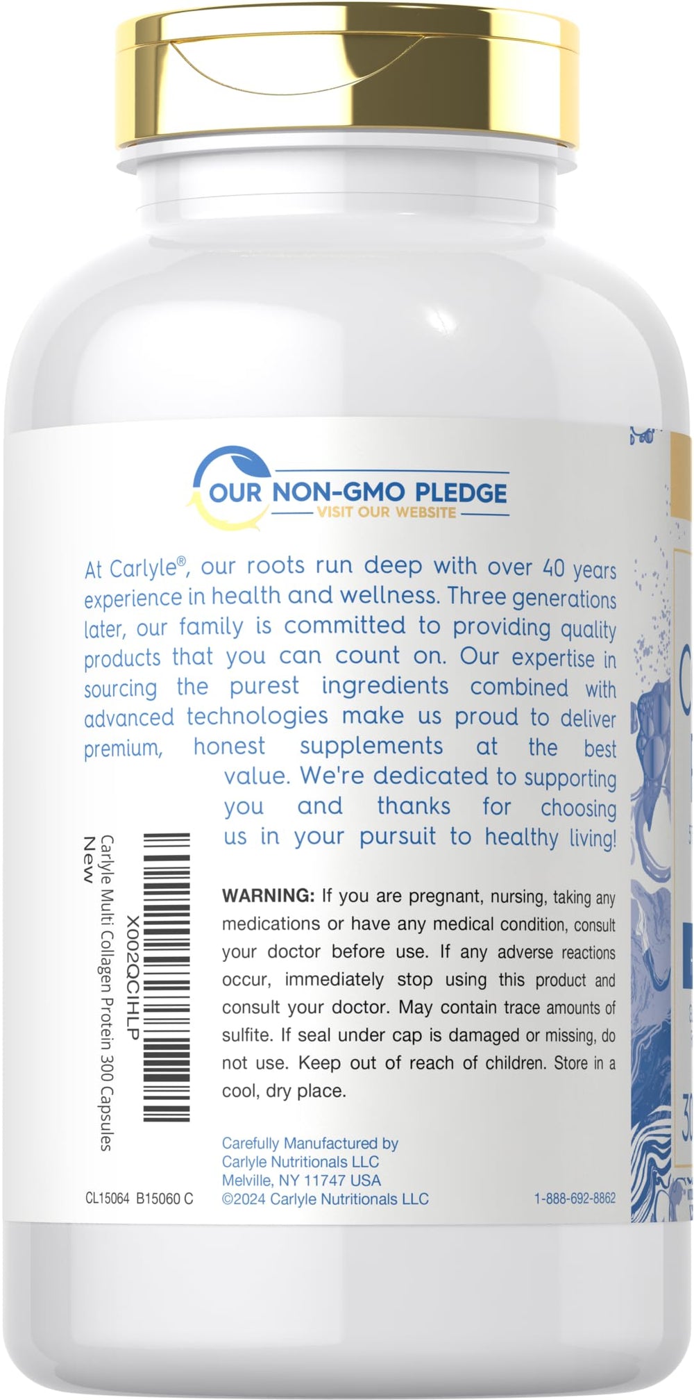 Keto friendly label on Carlyle Multi Collagen packaging