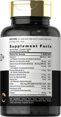 Close-up of Carlyle Men 50+ multivitamin coated caplets