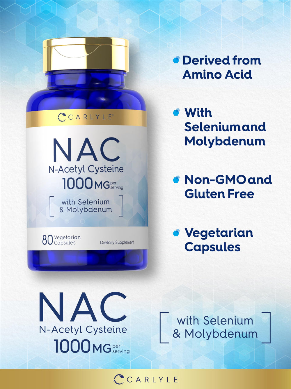 NAC 1000mg per serving diagram
