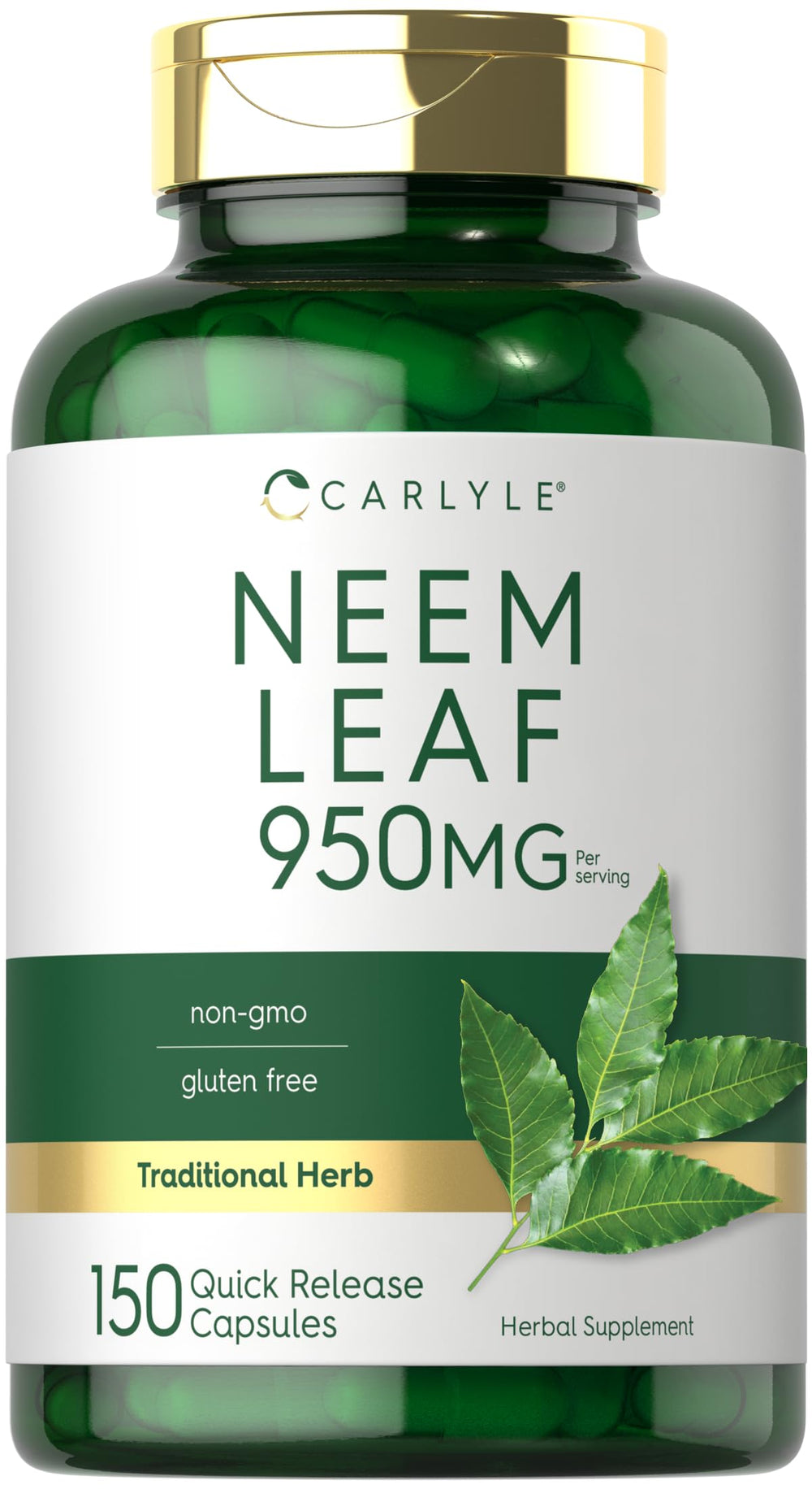 Carlyle Neem Leaf 950mg bottle — 150 capsules