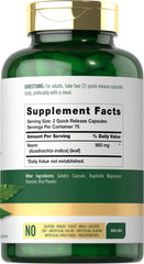 Close-up of Neem Leaf 950mg capsules
