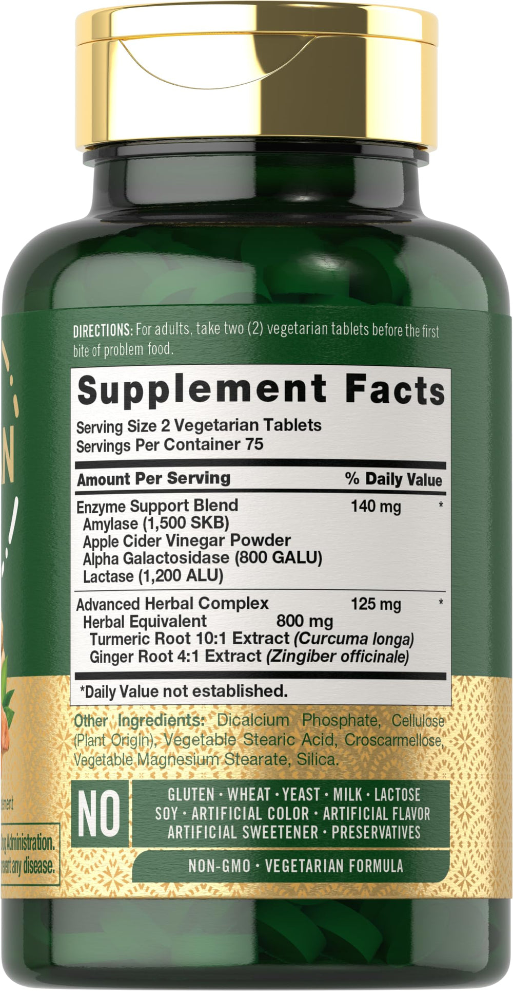Close-up of Opti-Bean label showing 150 tablets