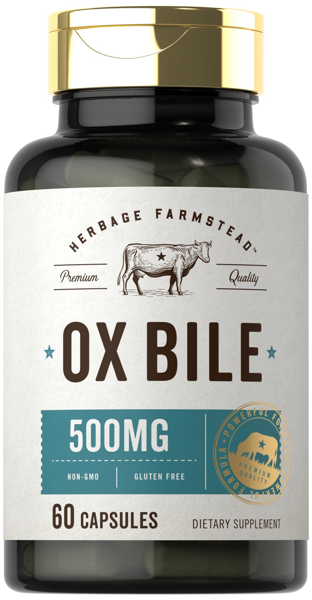 Carlyle Ox Bile Supplement 500 mg – 60 capsules for digestive enzymes