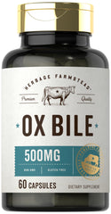 Carlyle Ox Bile Supplement 500 mg – 60 capsules for digestive enzymes