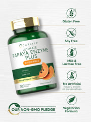Enzyme complex ingredients panel on Carlyle Papaya product