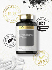 Supplement facts panel of Carlyle L-Phenylalanine