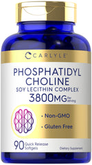 Carlyle Phosphatidyl Choline Supplement bottle with 90 quick-release softgels