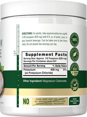 Carlyle Potassium Chloride Powder 16 oz label close-up