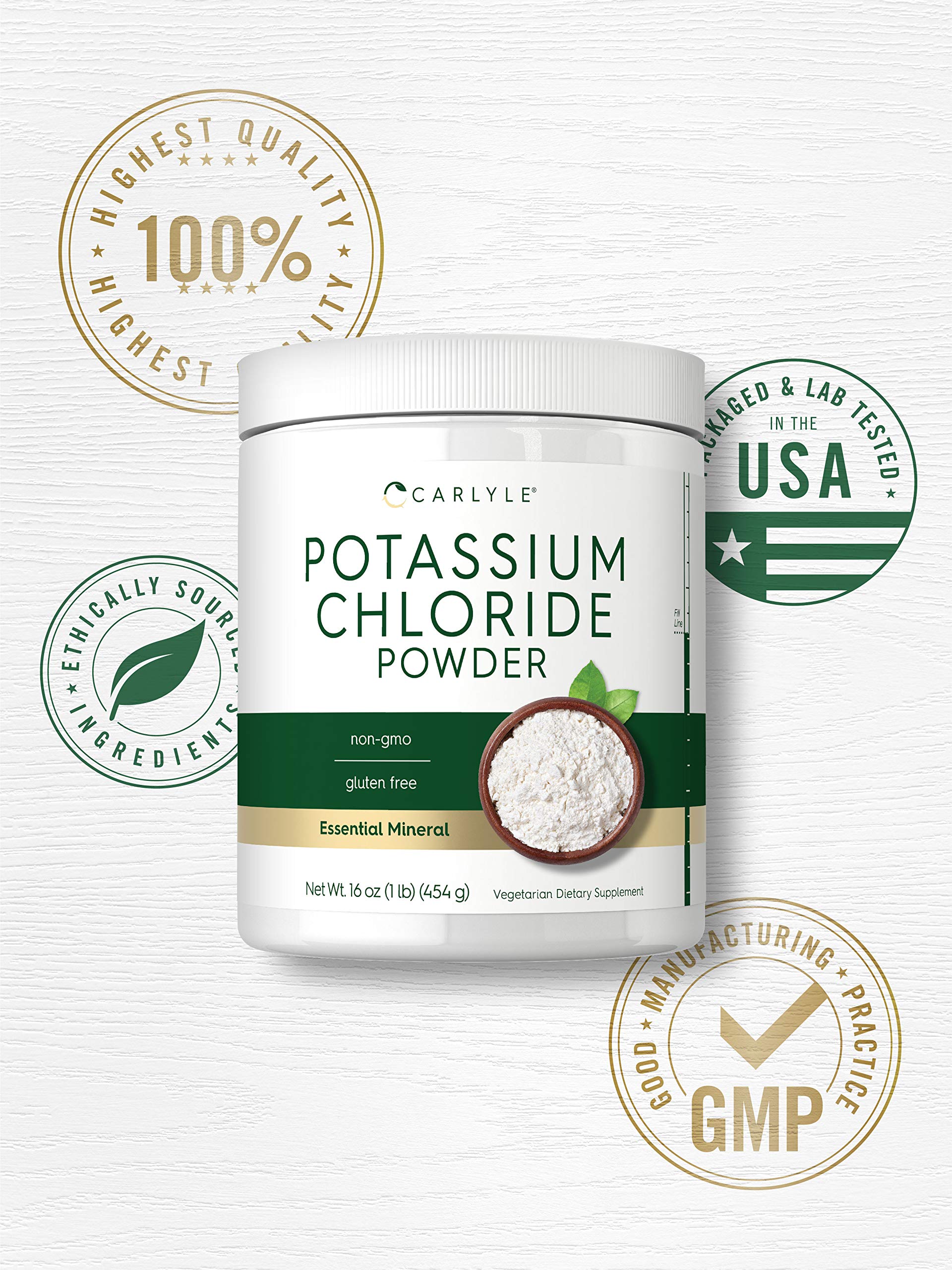 Carlyle Potassium Chloride Powder ingredients panel