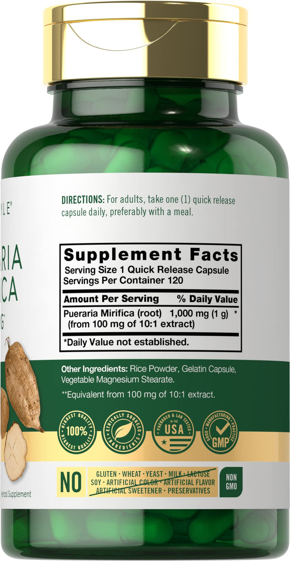 Carlyle lab-tested ingredients and quality guarantee badge