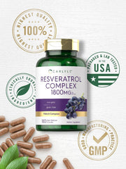 Gluten-free and Non-GMO icons on Carlyle bottle