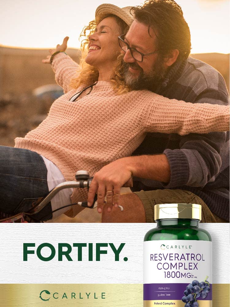 Back view of Carlyle Resveratrol 1800mg packaging
