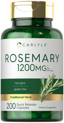Carlyle Rosemary Capsules bottle with 200 count