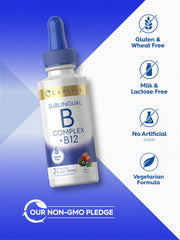 Vegetarian formula and non-GMO badge on Carlyle bottle