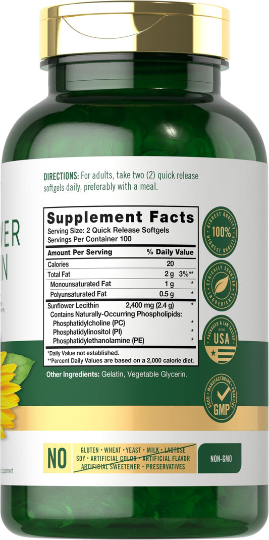 Close-up of 2400 mg per serving softgels